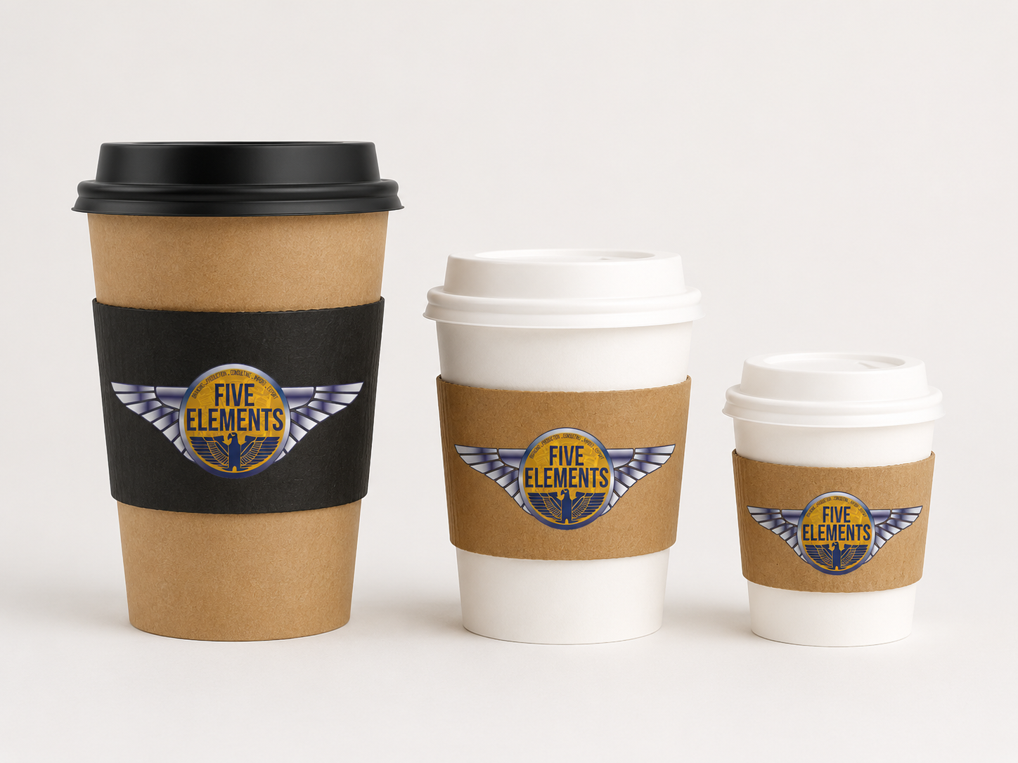 Sleeved kraft coffee cups