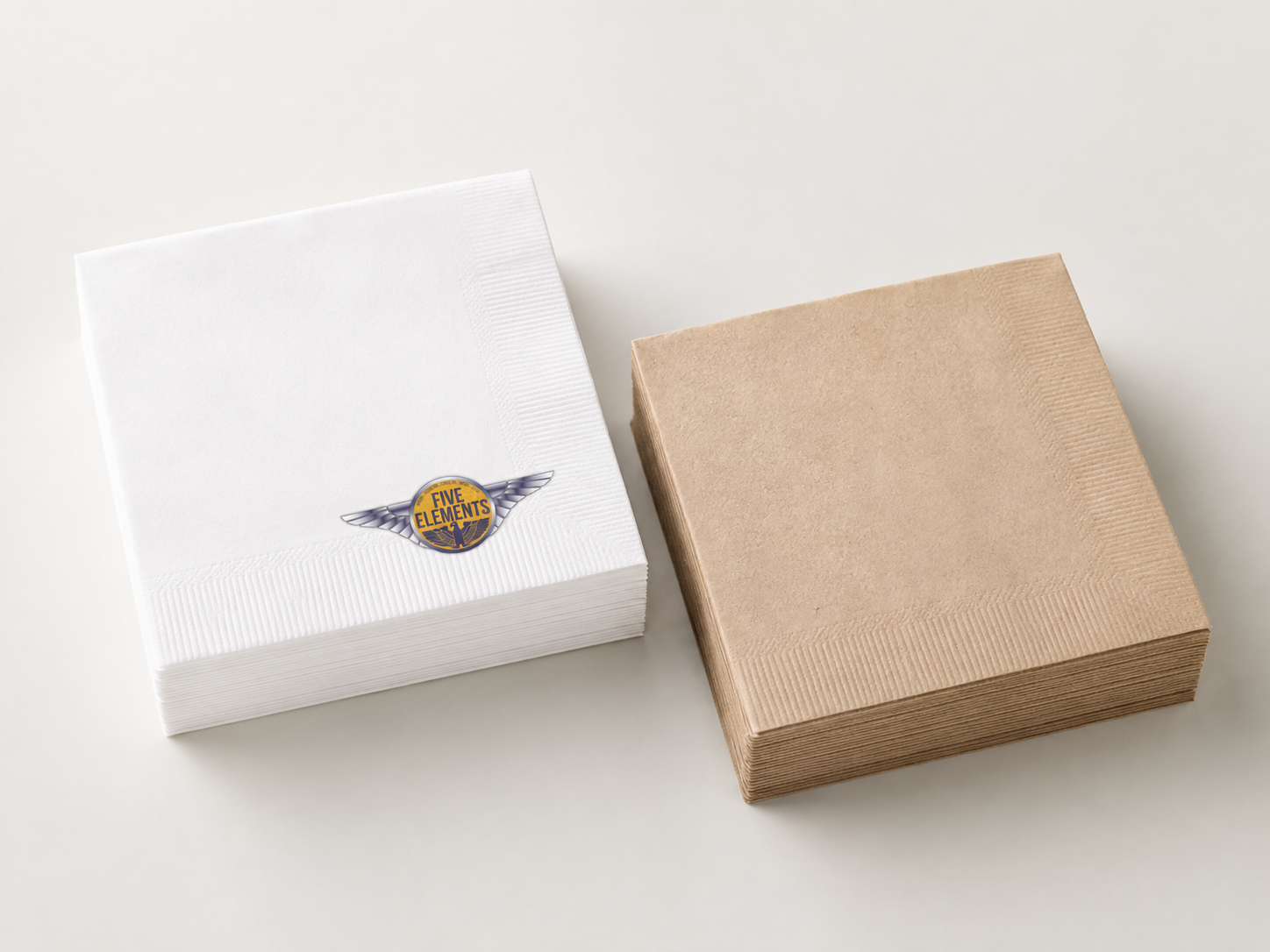 Five Elements branded napkins range