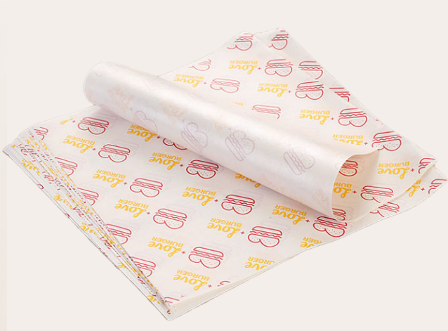 Printed food wrapping paper + PE coated